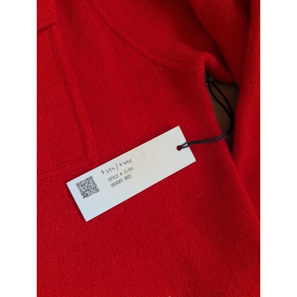 NWOT White + Warren Cashmere Luxe Oversize Cropped Shacket Sz S Desert Red 3C513 - Picture 13 of 14